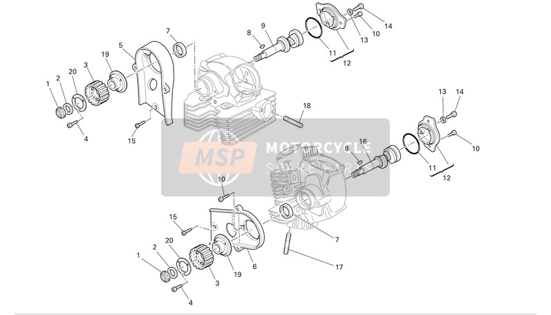 Ducati MONSTER S2R1000 Eu 2008 Cylinder Head : Timing System for a 2008 Ducati MONSTER S2R1000 Eu