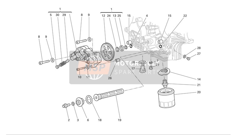 Ducati MONSTER S2R 1000 Eu 2006 Filters And Oil Pump for a 2006 Ducati MONSTER S2R 1000 Eu