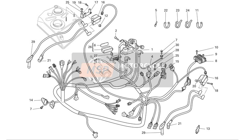67110221A, Rh Spark Plug Kabel, Ducati, 1