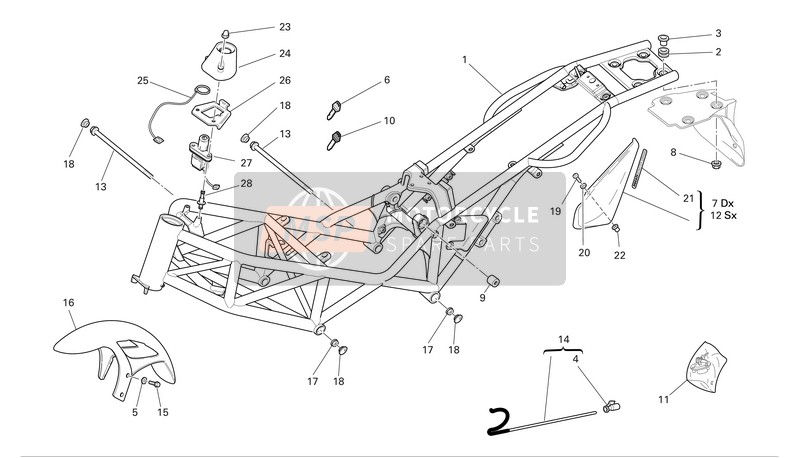 47011811AB, Telaio Nero, Ducati, 0