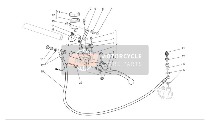 Ducati MONSTER S2R 1000 Eu 2007 Controllo della frizione per un 2007 Ducati MONSTER S2R 1000 Eu