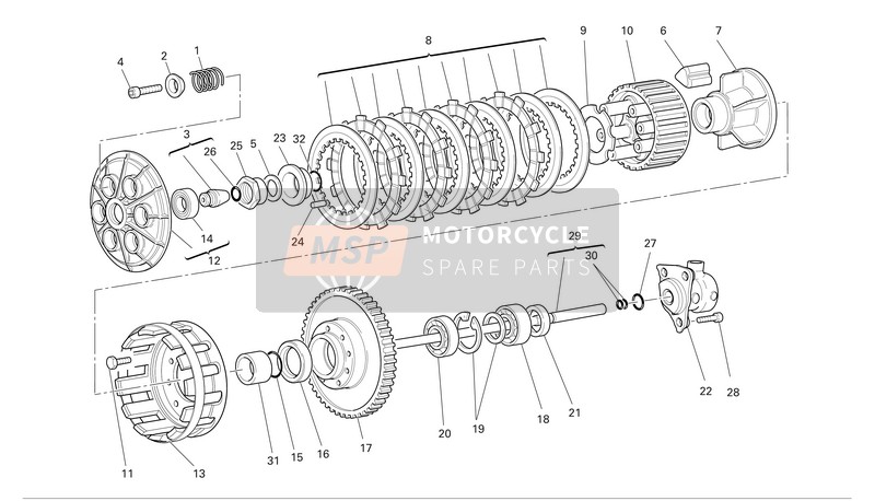 Ducati MONSTER S2R 1000 Usa 2006 Embrague para un 2006 Ducati MONSTER S2R 1000 Usa