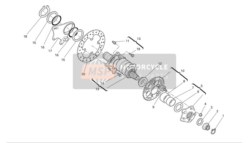 Ducati MONSTER S2R DARK Eu 2005 Rear Wheel Pin for a 2005 Ducati MONSTER S2R DARK Eu