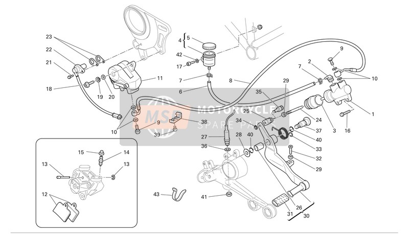 Ducati MONSTER S2R DARK Usa 2005 Rear Brake for a 2005 Ducati MONSTER S2R DARK Usa