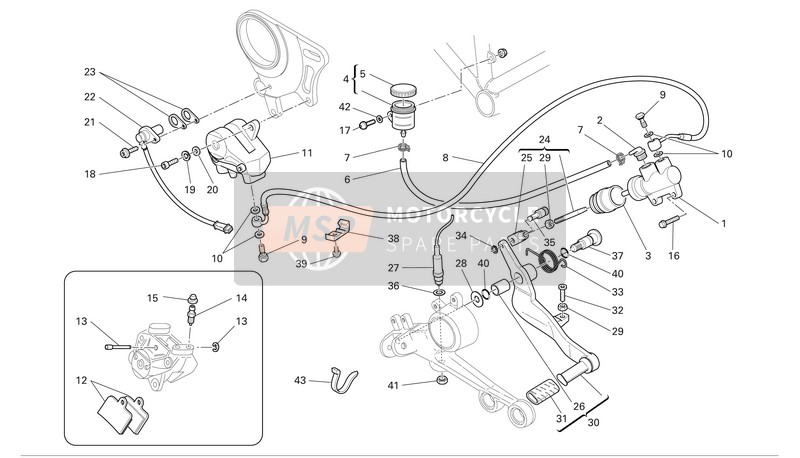 Ducati MONSTER S2R DARK Usa 2006 Rear Brake for a 2006 Ducati MONSTER S2R DARK Usa