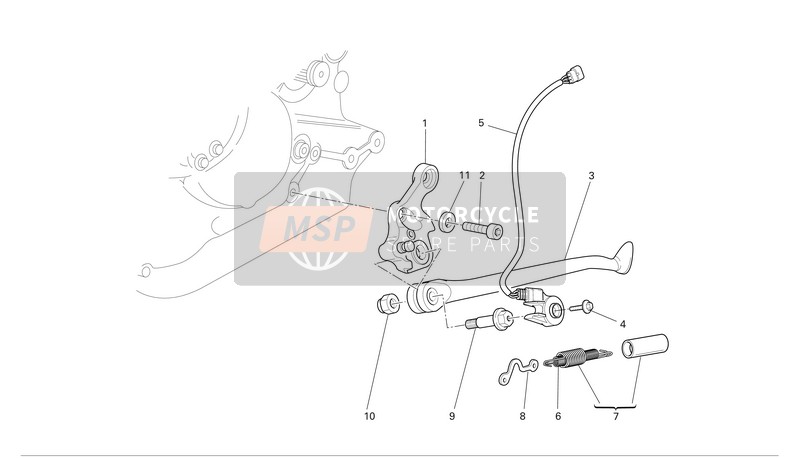 Ducati MONSTER S2R DARK Usa 2006 Soportes para un 2006 Ducati MONSTER S2R DARK Usa