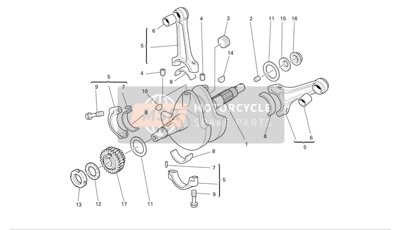 Ducati MONSTER S2R Eu 2005 Connecting Rods for a 2005 Ducati MONSTER S2R Eu