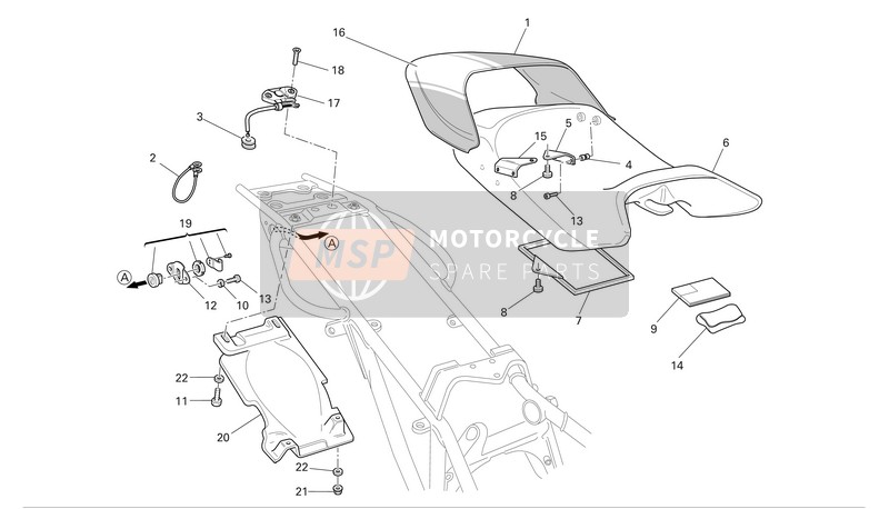 59510253BW, Coperchio Arancio/banda Nera, Ducati, 0