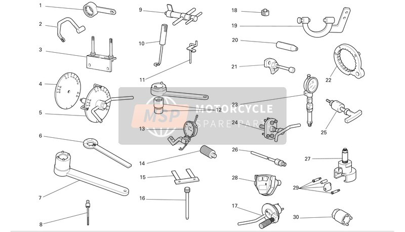 Ducati MONSTER S2R Eu 2006 Werkplaats Service gereedschap voor een 2006 Ducati MONSTER S2R Eu