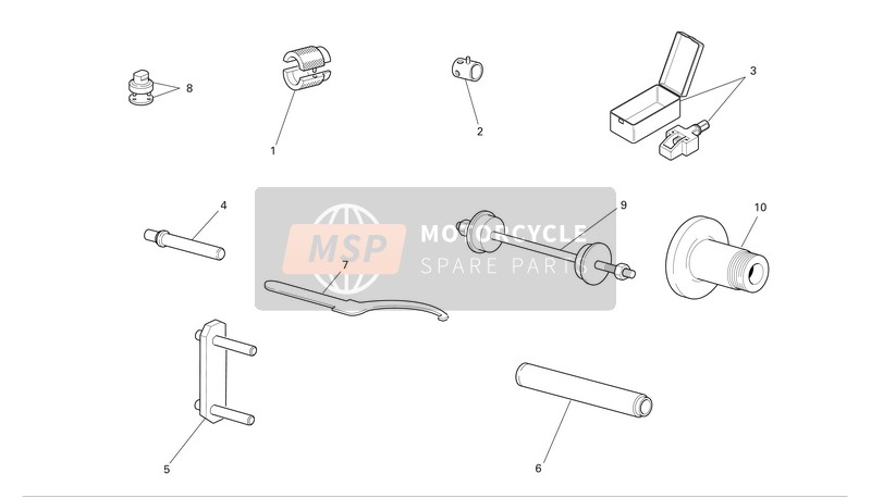 Ducati MONSTER S2R Eu 2006 Werkplaats Service gereedschap 1 voor een 2006 Ducati MONSTER S2R Eu