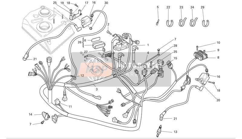 Ducati MONSTER S2R Usa 2005 Elektrisch Systeem voor een 2005 Ducati MONSTER S2R Usa