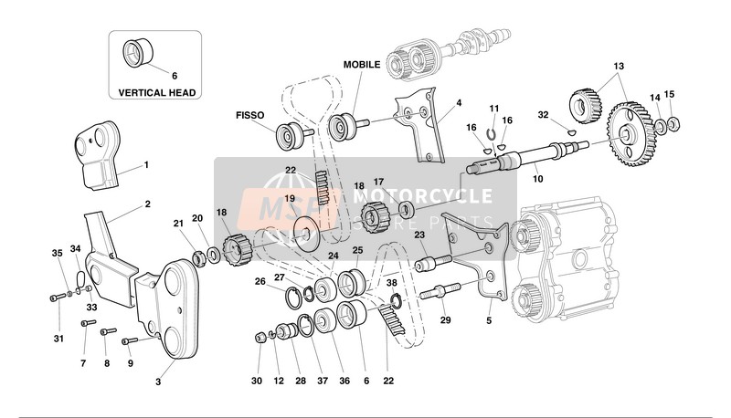 24510411A, Vertical Belt Internal Cover, Ducati, 0
