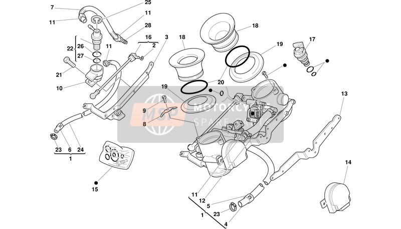 Ducati MONSTER S4 Usa 2001 Throttle Body for a 2001 Ducati MONSTER S4 Usa