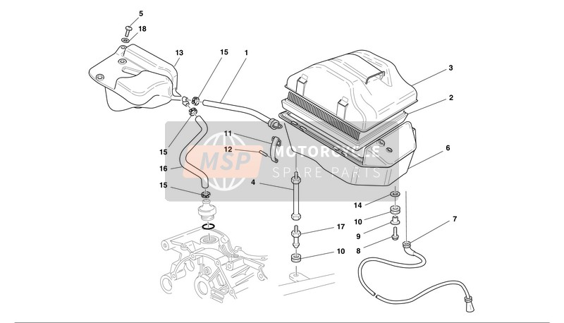 Ducati MONSTER S4 Usa 2002 Induction d'air et évent d'huile pour un 2002 Ducati MONSTER S4 Usa