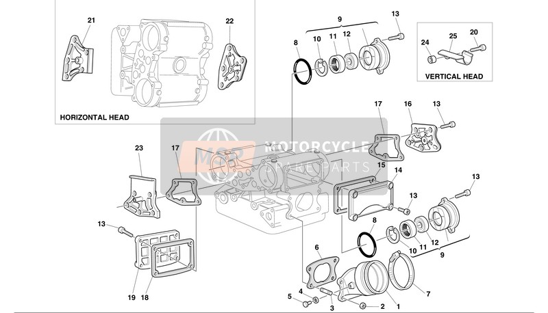 Ducati MONSTER S4 Usa 2002 KOLLEKTOR UND KOPF DECKELS für ein 2002 Ducati MONSTER S4 Usa