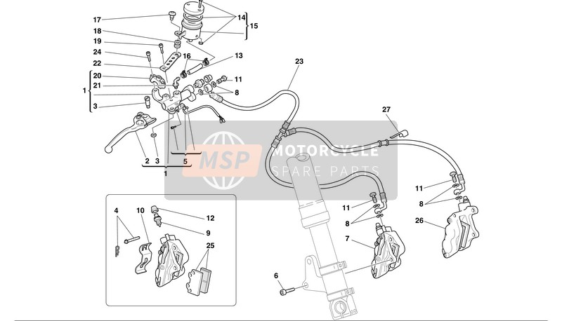 Ducati MONSTER S4 Usa 2002 Frein avant pour un 2002 Ducati MONSTER S4 Usa