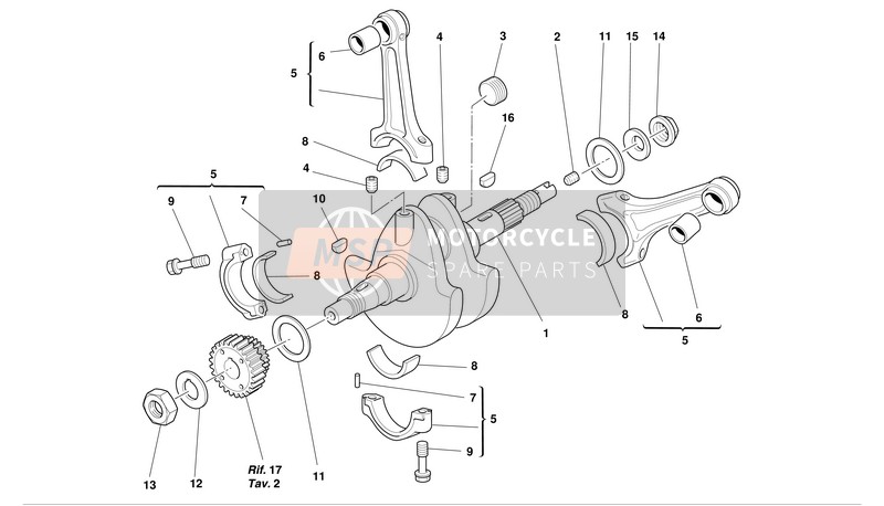 15820203A, Connecting Rods Pair, Ducati, 0