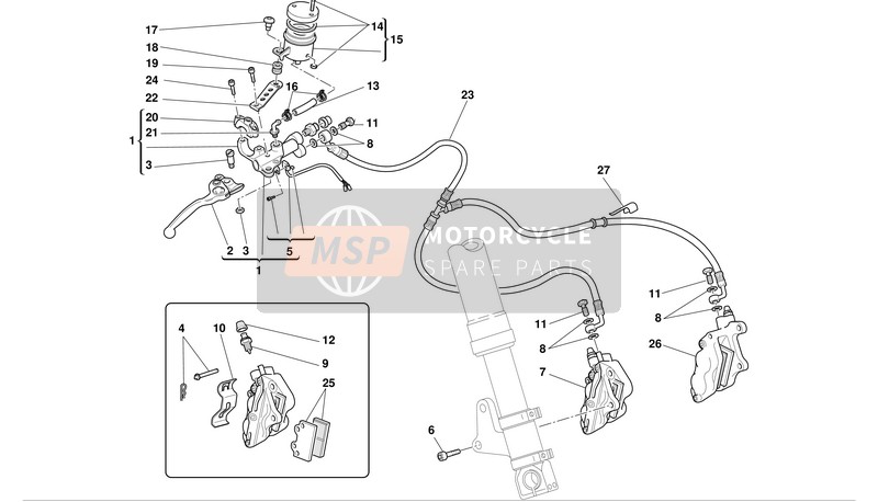 Ducati MONSTER S4R Eu 2003 Bremse vorne für ein 2003 Ducati MONSTER S4R Eu