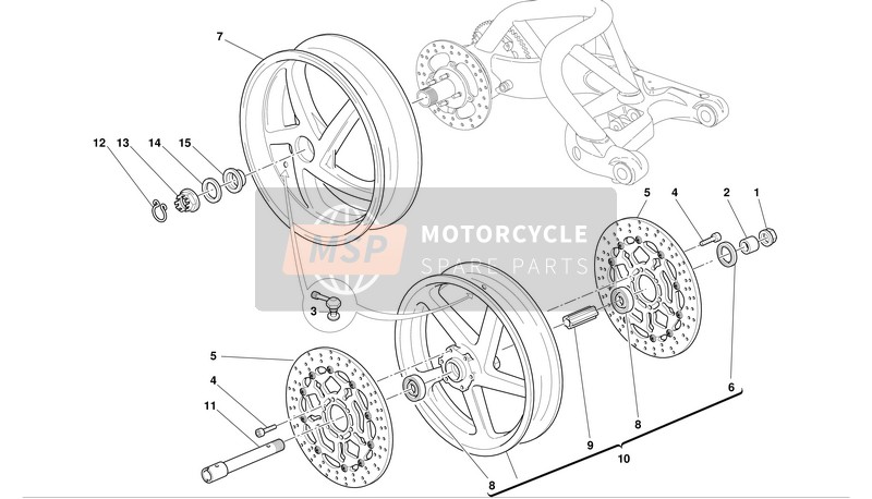 50120701AA, Wheel, Front Red, Ducati, 1