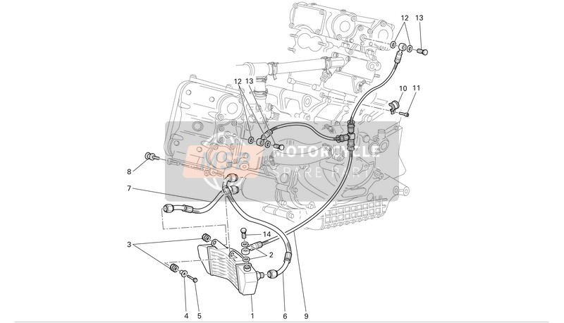 Ducati MONSTER S4R Eu 2004 Radiatore dell'olio per un 2004 Ducati MONSTER S4R Eu