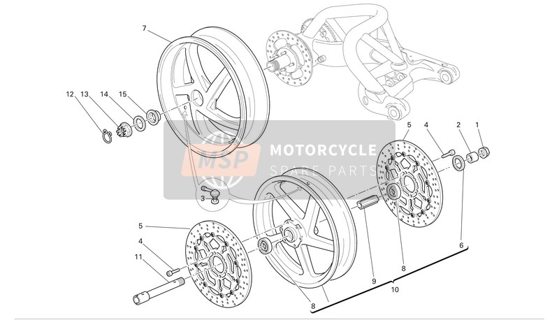 50121051AA, Front Wheel, Ducati, 1