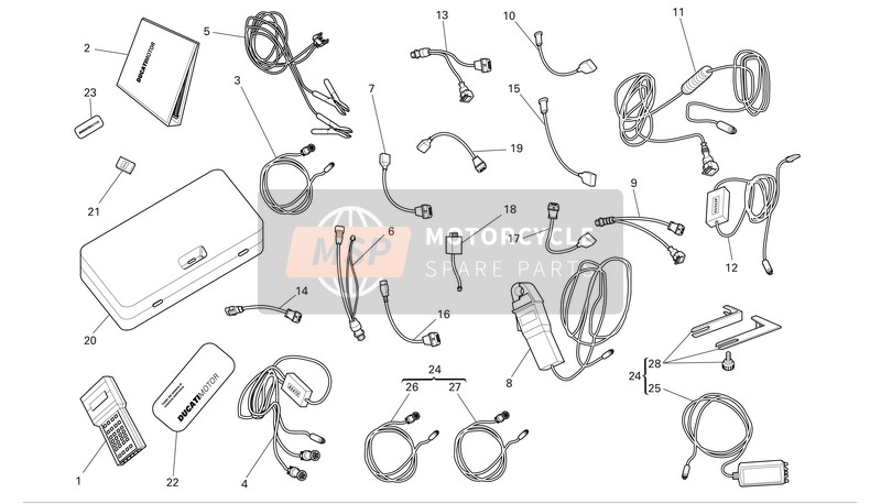 Ducati MONSTER S4R Eu 2005 Tapis de testeur de diagnosticHESIS pour un 2005 Ducati MONSTER S4R Eu