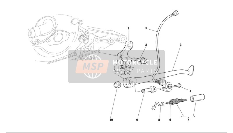 Ducati MONSTER S4R Usa 2003 Soportes para un 2003 Ducati MONSTER S4R Usa