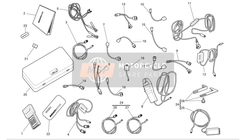 Ducati MONSTER S4R Usa 2004 Tapis de testeur de diagnosticHESIS pour un 2004 Ducati MONSTER S4R Usa