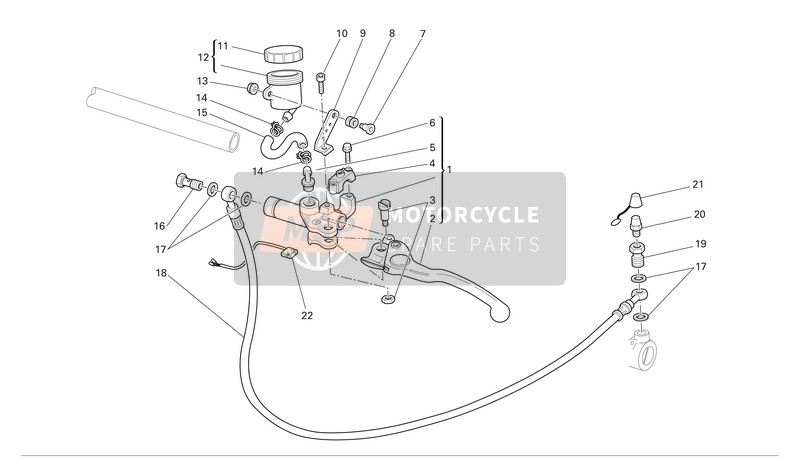 Ducati MONSTER S4R Usa 2005 Commande d'embrayage pour un 2005 Ducati MONSTER S4R Usa