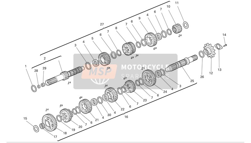 Ducati MONSTER S4R Usa 2006 Boîte de vitesses pour un 2006 Ducati MONSTER S4R Usa