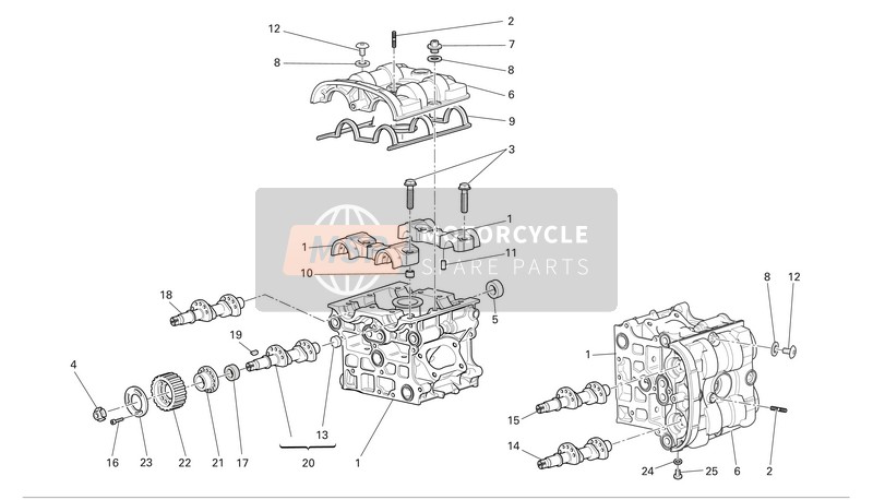 Ducati MONSTER S4R Usa 2007 Cylinder Head for a 2007 Ducati MONSTER S4R Usa