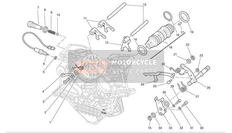 Ducati MONSTER S4R Usa 2007 Gear Change Control for a 2007 Ducati MONSTER S4R Usa