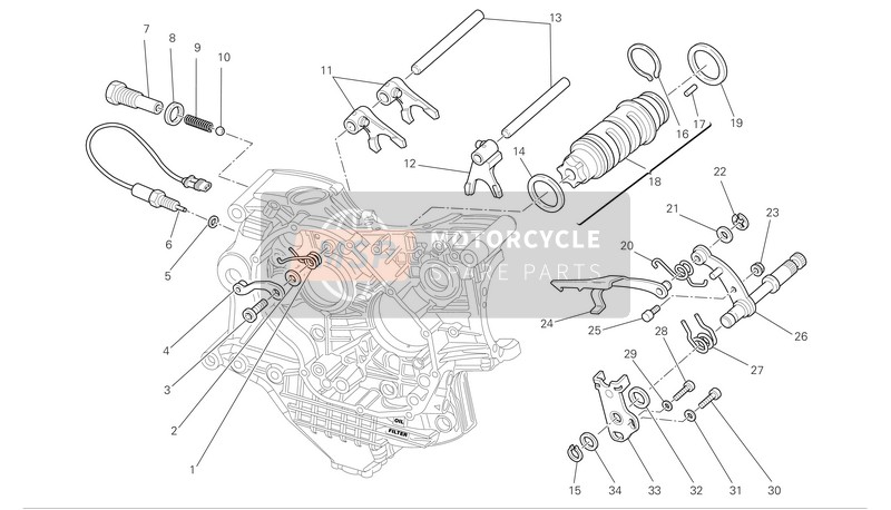 Ducati MONSTER S4RS Eu 2006 Controllo del cambio di marcia per un 2006 Ducati MONSTER S4RS Eu