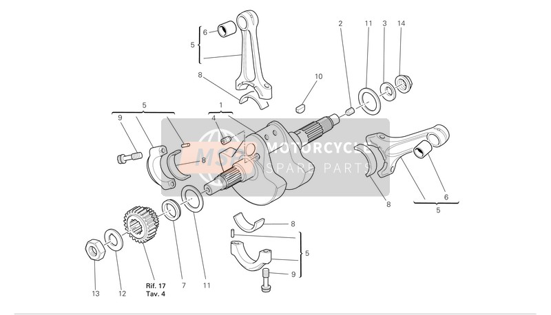 Ducati MONSTER S4RS Eu 2006 Bielles pour un 2006 Ducati MONSTER S4RS Eu