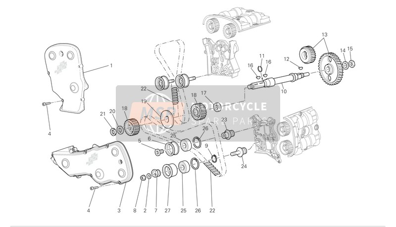 24510721A, Horizontal Belt Outer Cover Carbon, Ducati, 0