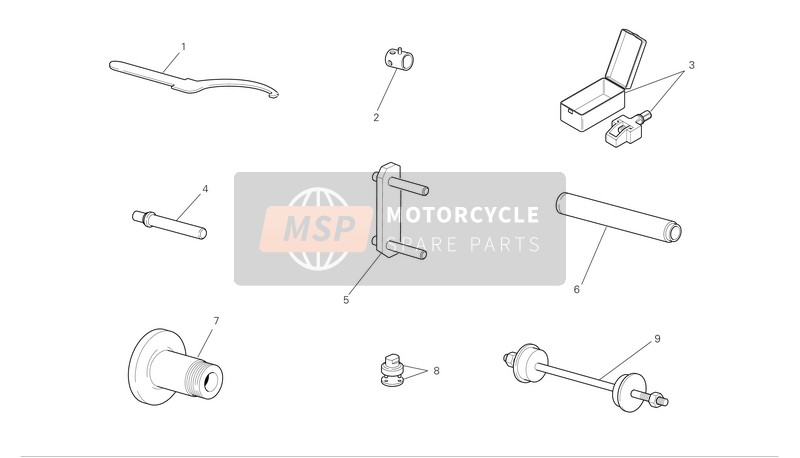 Ducati MONSTER S4RS Eu 2007 Outils de service d'atelier 2 pour un 2007 Ducati MONSTER S4RS Eu