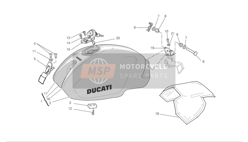 Ducati MONSTER S4RS Eu 2007 Fuel Tank for a 2007 Ducati MONSTER S4RS Eu