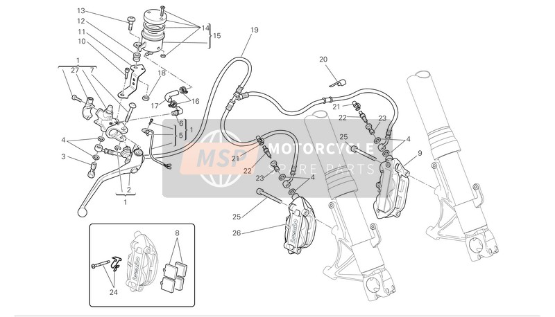 Ducati MONSTER S4RS Eu 2008 Bremse vorne für ein 2008 Ducati MONSTER S4RS Eu