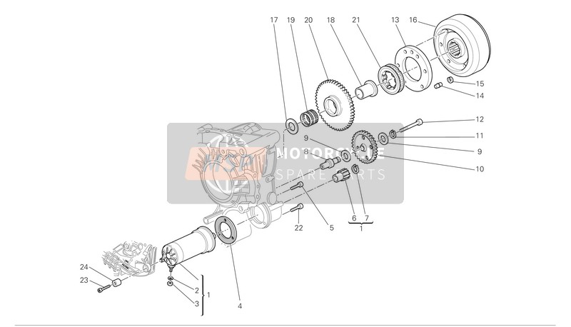 Ducati MONSTER S4RS Usa 2007 Elektrostarter und Zündung für ein 2007 Ducati MONSTER S4RS Usa