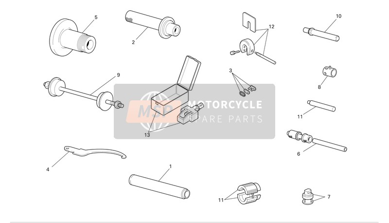 Ducati MULTISTRADA 1000 DS Eu 2003 Werkstatt-Servicewerkzeuge 1 für ein 2003 Ducati MULTISTRADA 1000 DS Eu