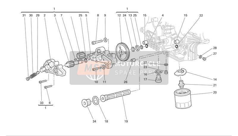 Ducati MULTISTRADA 1000 DS Eu 2003 Filters And Oil Pump for a 2003 Ducati MULTISTRADA 1000 DS Eu