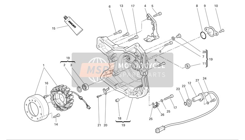 24220576A, Chain Side Crankcase Cover, Ducati, 0