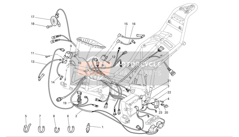 Ducati MULTISTRADA 1000 DS Eu 2004 Elektrisch Systeem voor een 2004 Ducati MULTISTRADA 1000 DS Eu