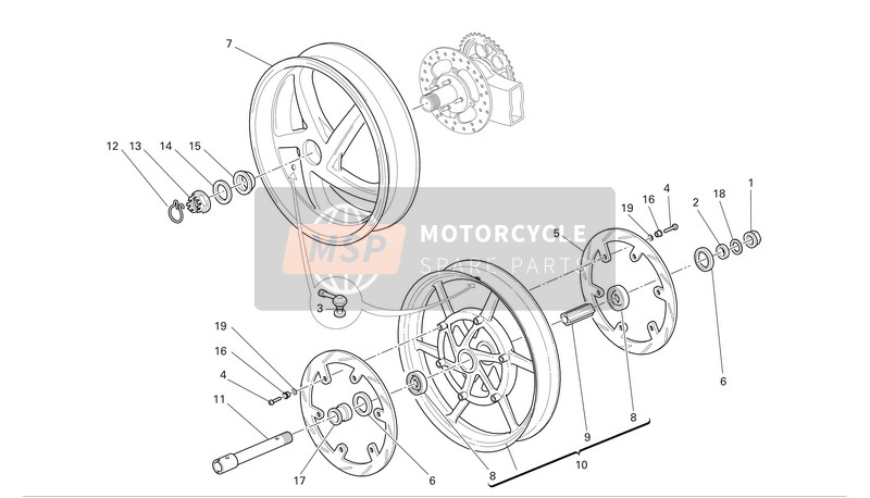 50121071AB, Vorderrad Schwarz, Ducati, 0