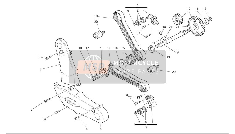 Ducati MULTISTRADA 1000 DS Eu 2006 Sistema de cronometraje para un 2006 Ducati MULTISTRADA 1000 DS Eu