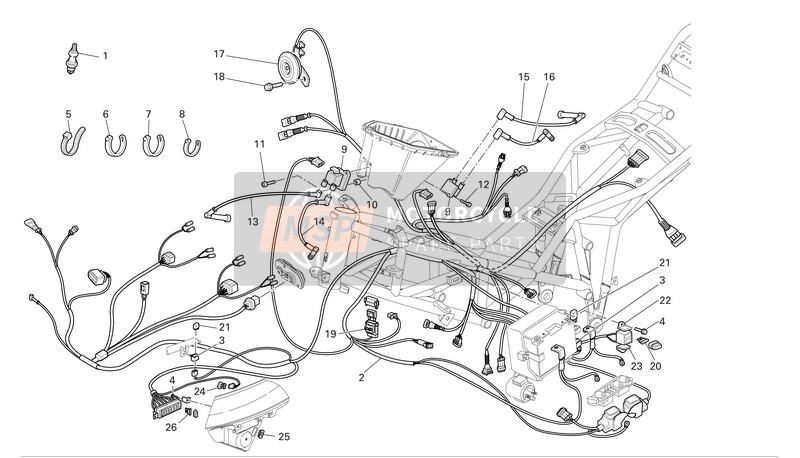 Ducati MULTISTRADA 1000 DS Eu 2006 Système électrique pour un 2006 Ducati MULTISTRADA 1000 DS Eu