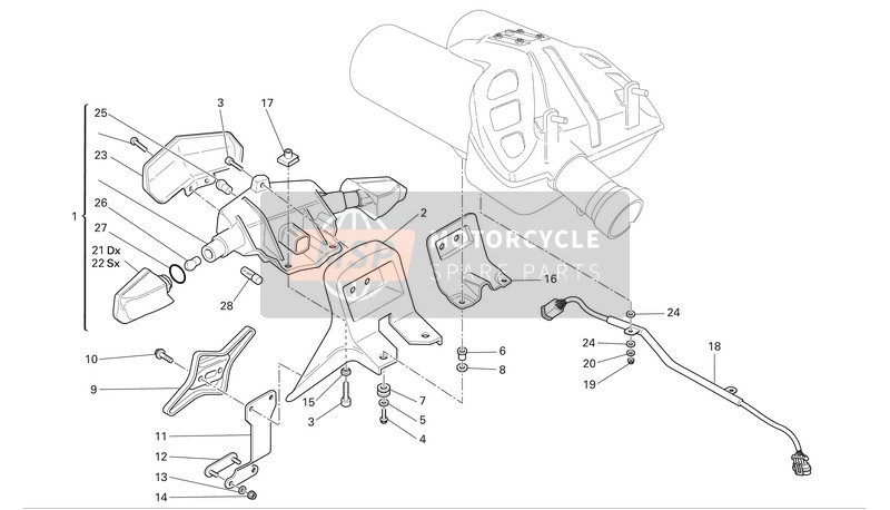 Ducati MULTISTRADA 1000 DS Eu 2006 Nummernschildhalterung - Rücklicht für ein 2006 Ducati MULTISTRADA 1000 DS Eu