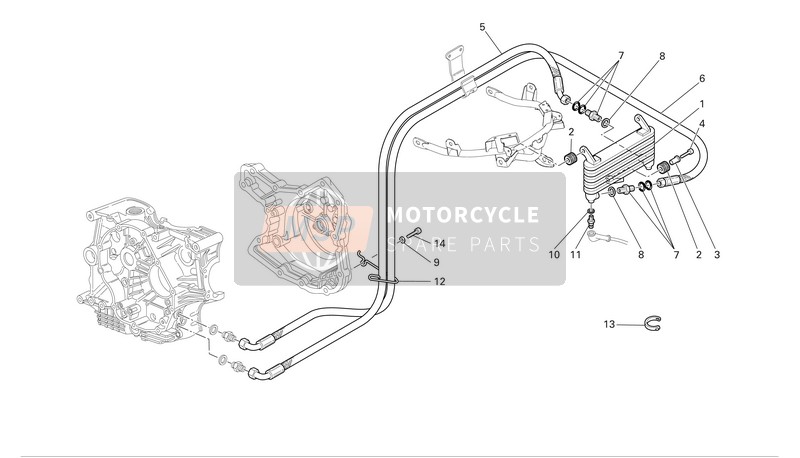 Ducati MULTISTRADA 1000 DS Eu 2006 Ölkühler für ein 2006 Ducati MULTISTRADA 1000 DS Eu