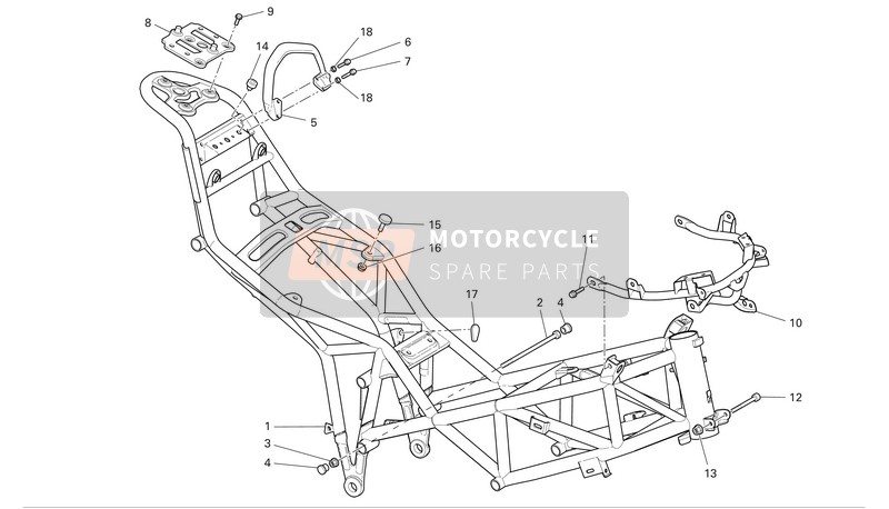 Ducati MULTISTRADA 1000 DS S Eu 2005 Frame for a 2005 Ducati MULTISTRADA 1000 DS S Eu