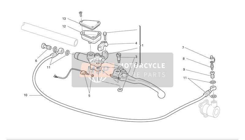 Ducati MULTISTRADA 1000 DS S Usa 2005 Control de embrague para un 2005 Ducati MULTISTRADA 1000 DS S Usa